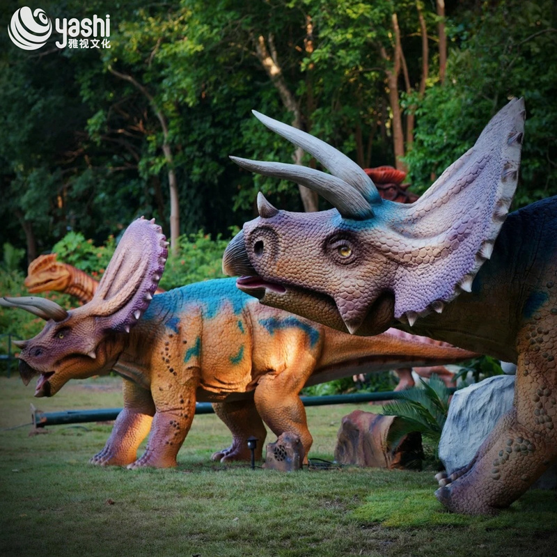 Realistic Dinosaur Sculpture Animated Model for Jurassic Theme Park Decoration