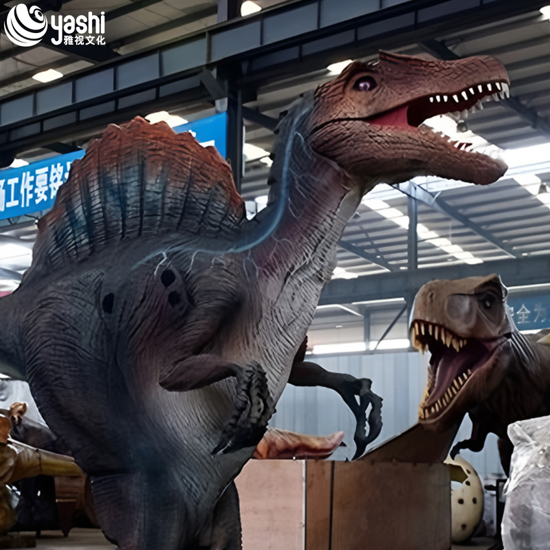Lifelike Electronic Dinosaur Rides for Outdoor Theme Park Decoration