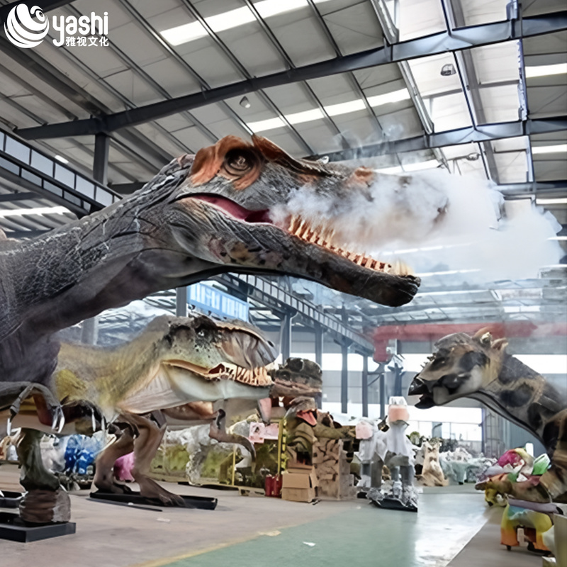 Lifelike Electronic Dinosaur Rides for Outdoor Theme Park Decoration