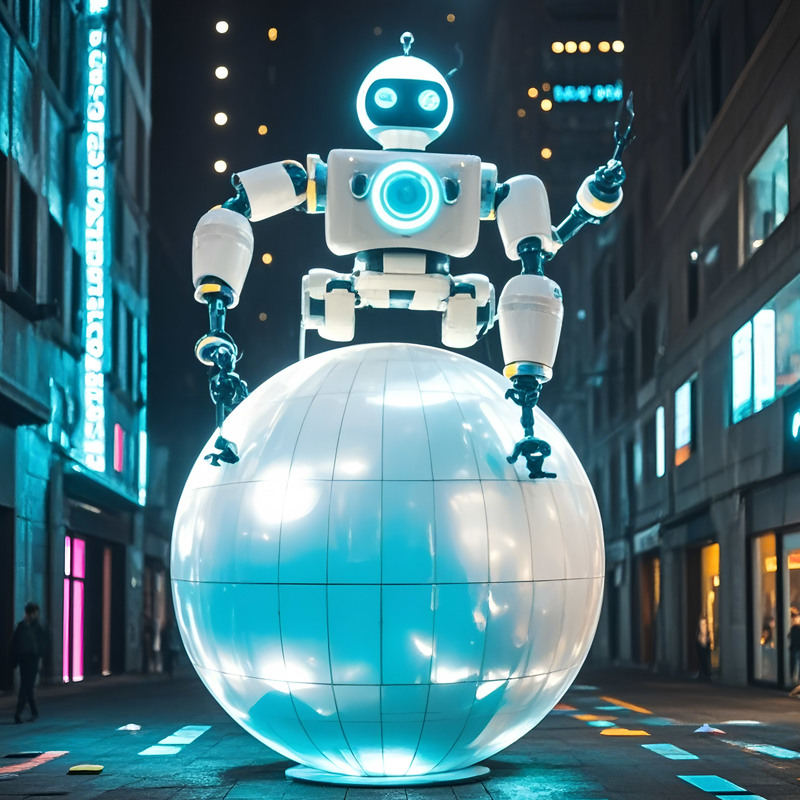 Hot Selling Colorful Robot Lantern Fabric Iron Wire Painting Diwali Valentine's Day for Shopping Mall