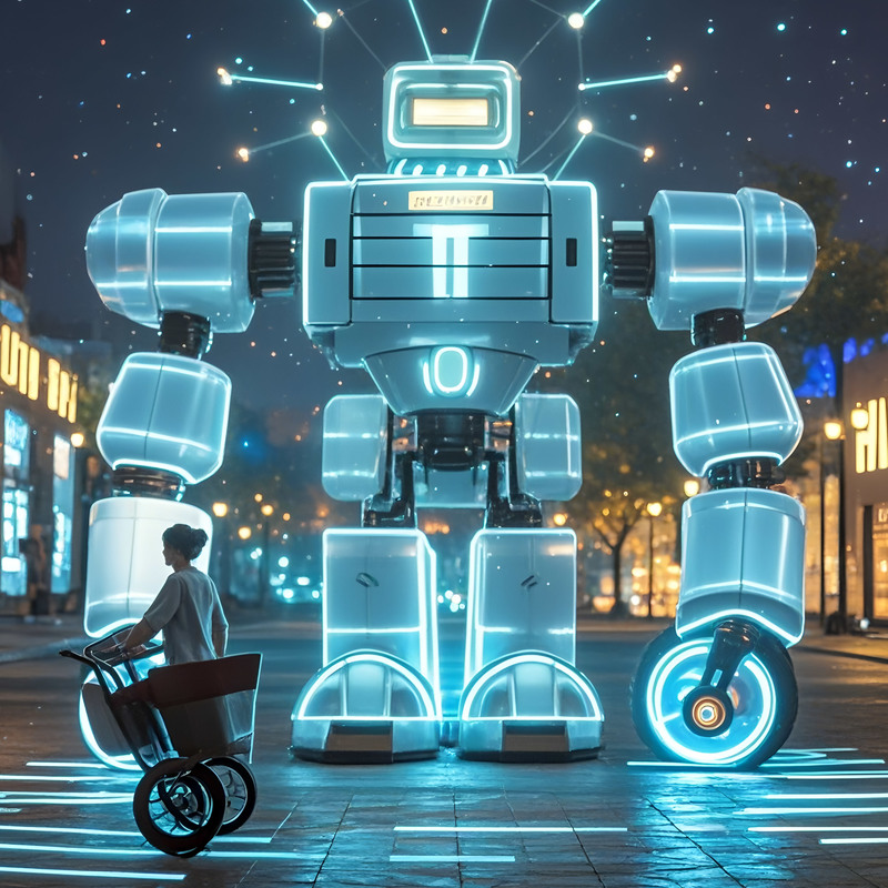 Hot Selling Colorful Robot Lantern Fabric Iron Wire Painting Diwali Valentine's Day for Shopping Mall