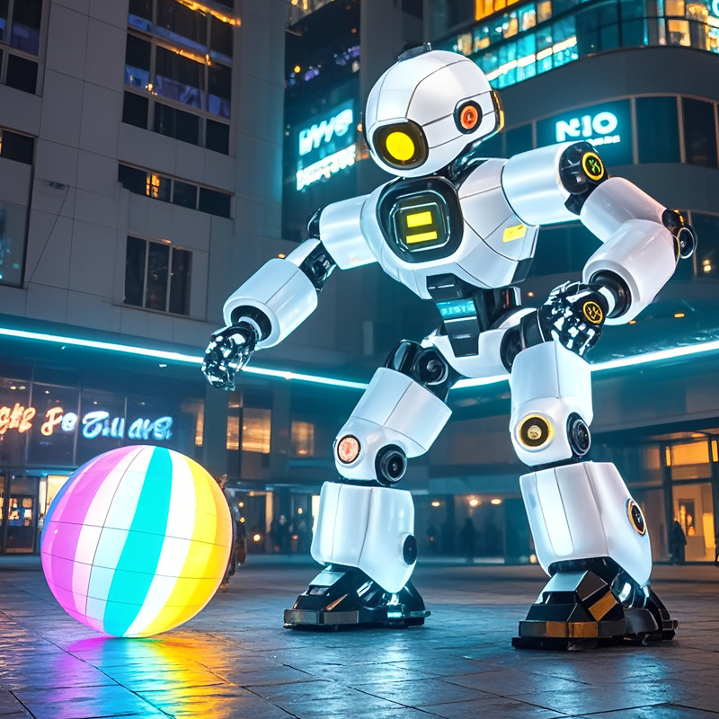 Hot Selling Colorful Robot Lantern Fabric Iron Wire Painting Diwali Valentine's Day for Shopping Mall