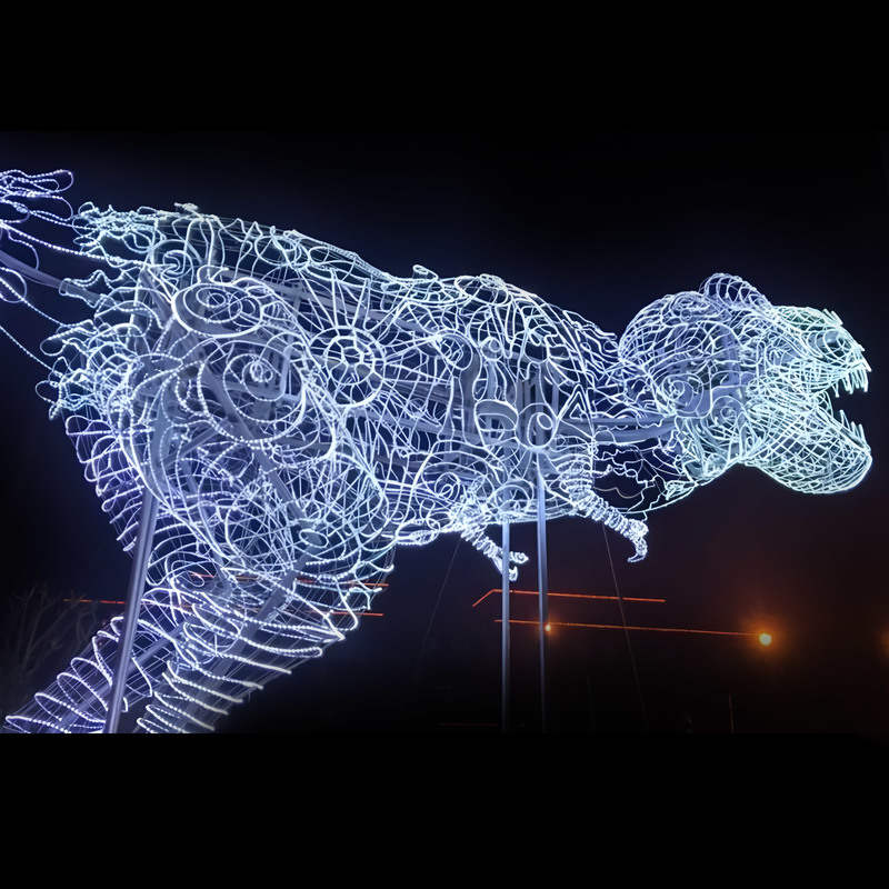 Hot Selling Colorful Robot Lantern Fabric Iron Wire Painting Diwali Valentine's Day for Shopping Mall