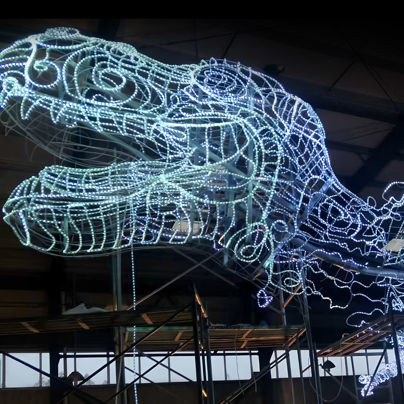 Hot Selling Colorful Robot Lantern Fabric Iron Wire Painting Diwali Valentine's Day for Shopping Mall