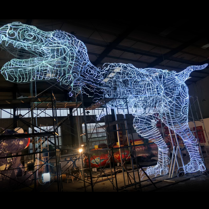 Hot Selling Colorful Robot Lantern Fabric Iron Wire Painting Diwali Valentine's Day for Shopping Mall