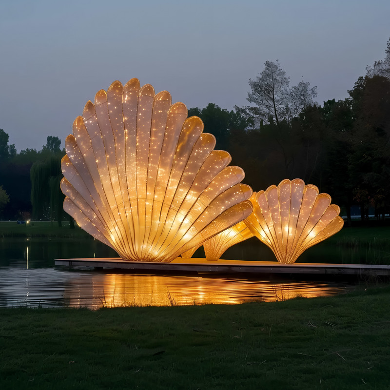 Fast Delivery LED Glowing Shell Lights for Christmas Outdoor Decoration