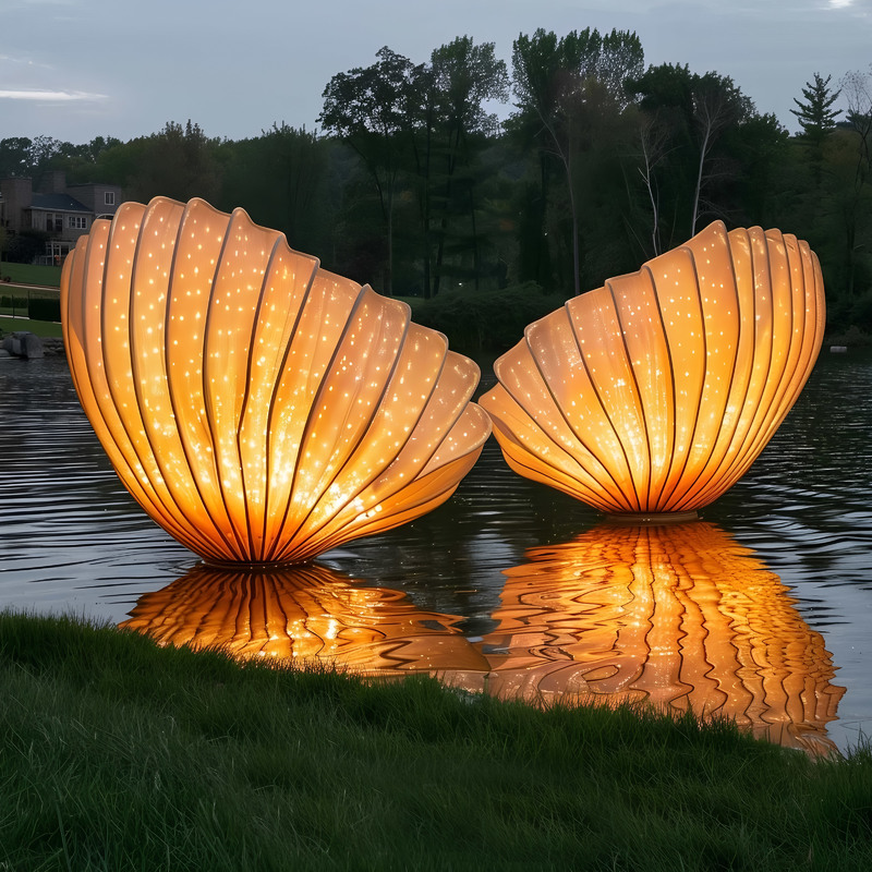 Fast Delivery LED Glowing Shell Lights for Christmas Outdoor Decoration
