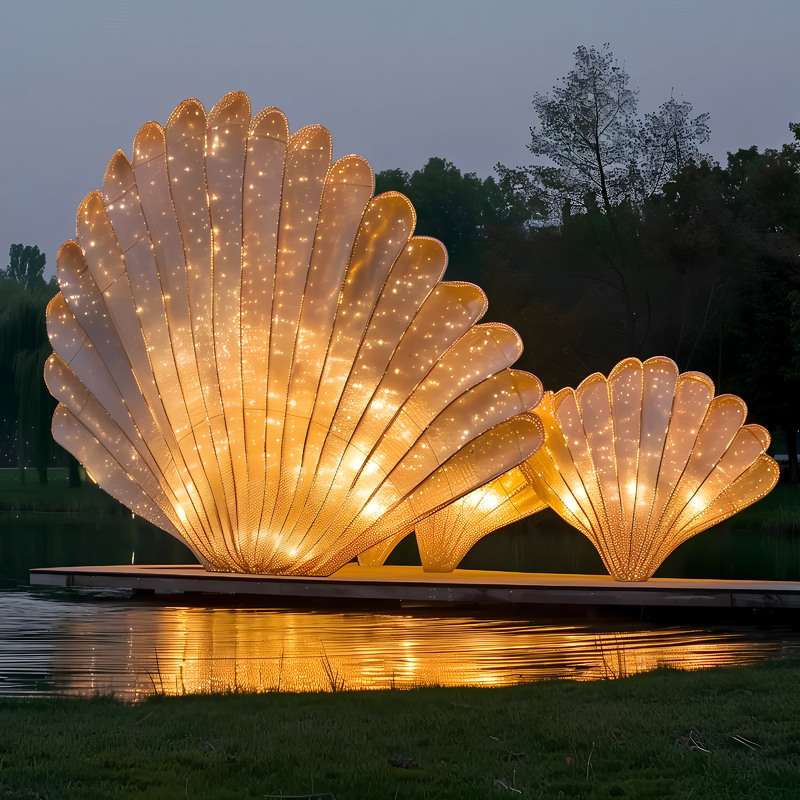 Fast Delivery LED Glowing Shell Lights for Christmas Outdoor Decoration