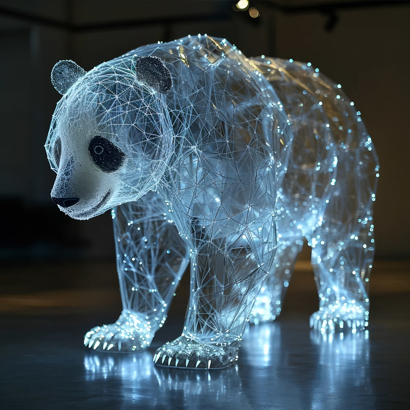 LED Glowing Panda Decorative Light for Christmas and Zoo Decor