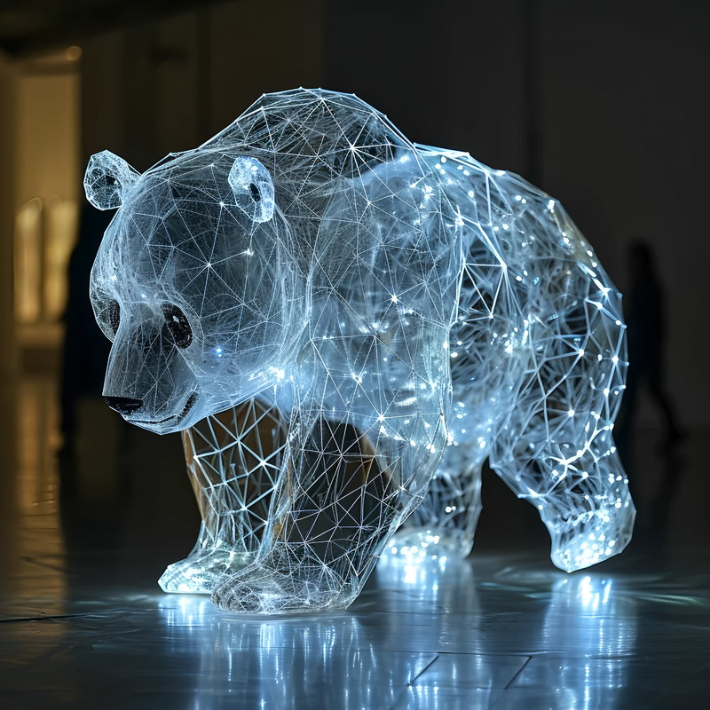 LED Glowing Panda Decorative Light for Christmas and Zoo Decor