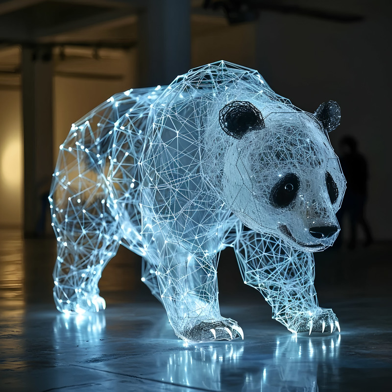 LED Glowing Panda Decorative Light for Christmas and Zoo Decor