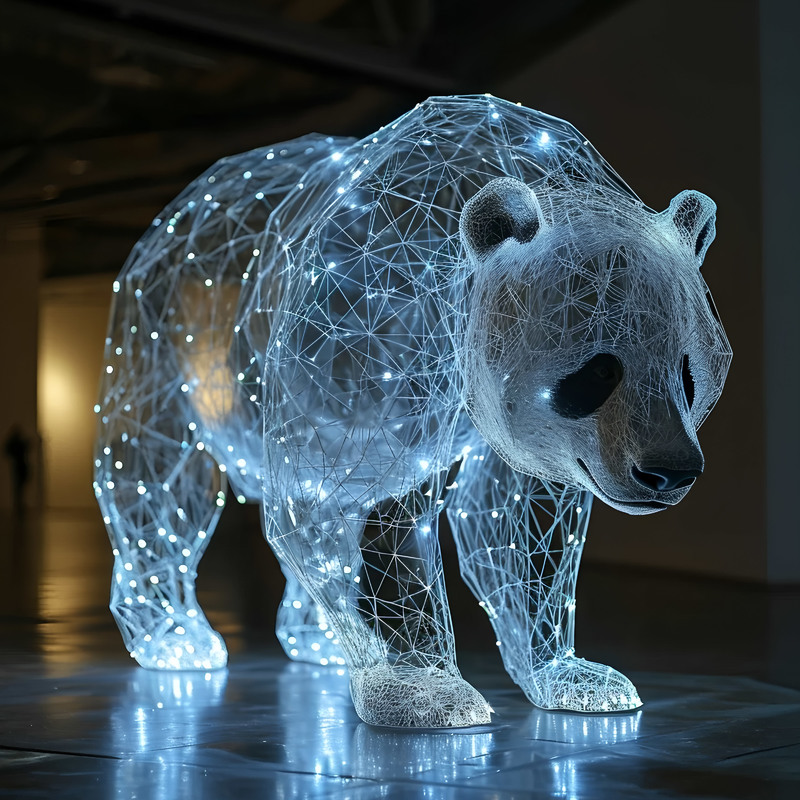 LED Glowing Panda Decorative Light for Christmas and Zoo Decor