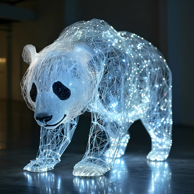 LED Glowing Panda Decorative Light for Christmas and Zoo Decor