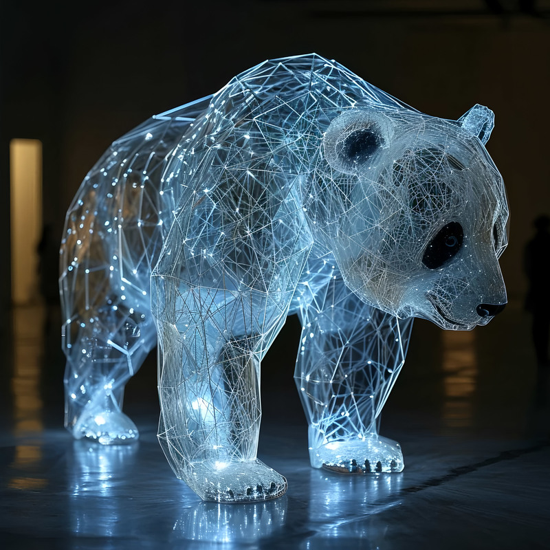 LED Glowing Panda Decorative Light for Christmas and Zoo Decor