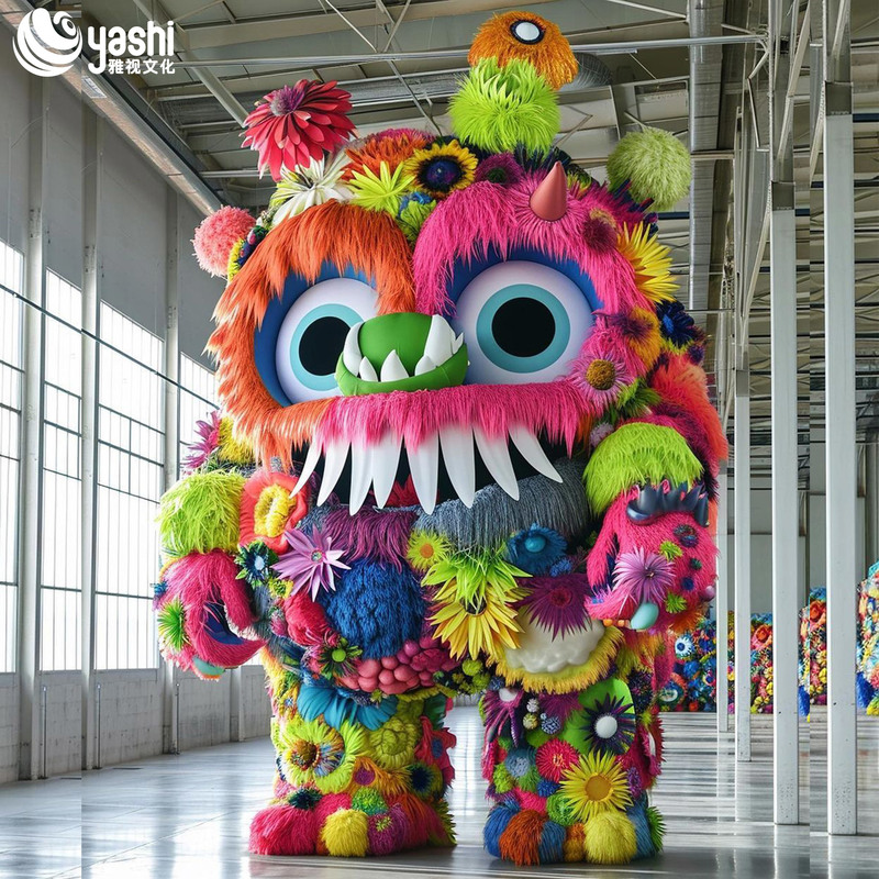 Large 3D Handmade Plush Ornament for Indoor Shopping Center Decor