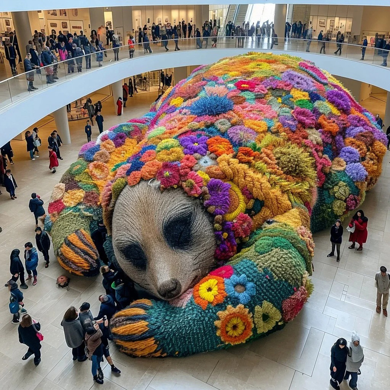 Handmade Knitted Cartoon Sloth for Christmas and Thanksgiving Mall Decoration