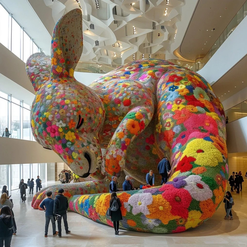 Handmade Woolen Cartoon Kangaroo for New Year and Christmas Decorations