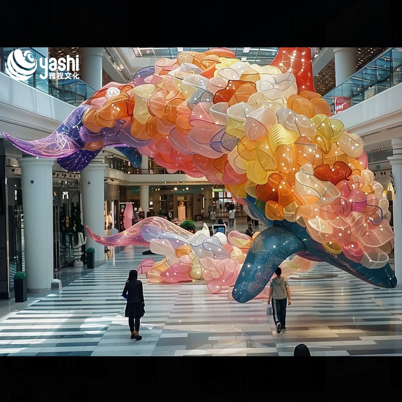 Ornamen Plush Raksasa Lembut Dekorasi Kain Dapat Disesuaikan Untuk Dalam Ruangan