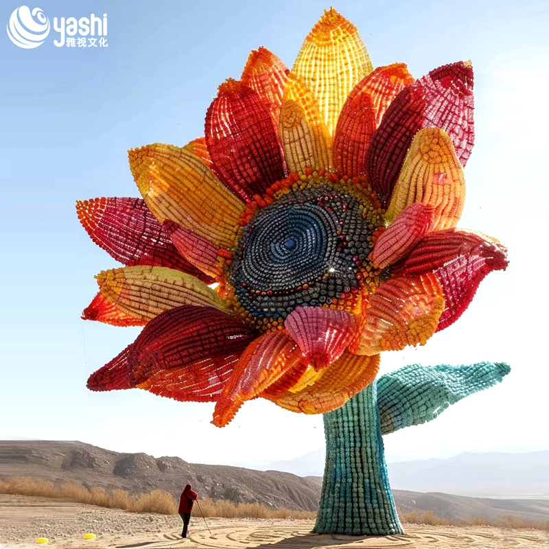 Реалистичные искусственные цветы подсолнуха для украшения сада на открытом воздухе