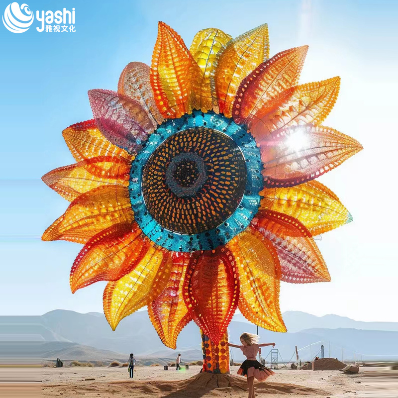 Реалистичные искусственные цветы подсолнуха для украшения сада на открытом воздухе