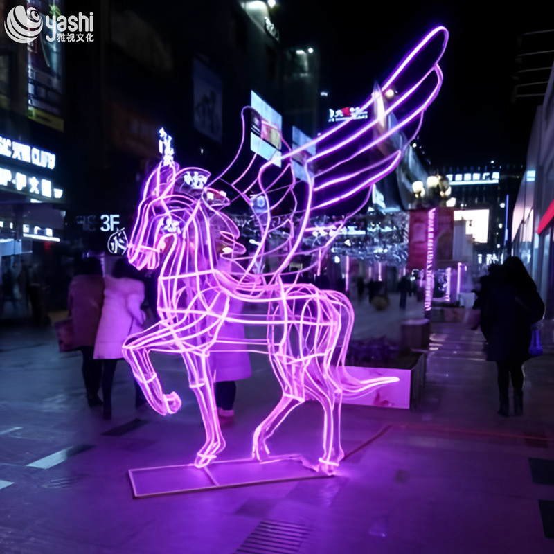 Гирлянда со светодиодными светильниками в форме единорога для украшения вечеринки на открытом воздухе