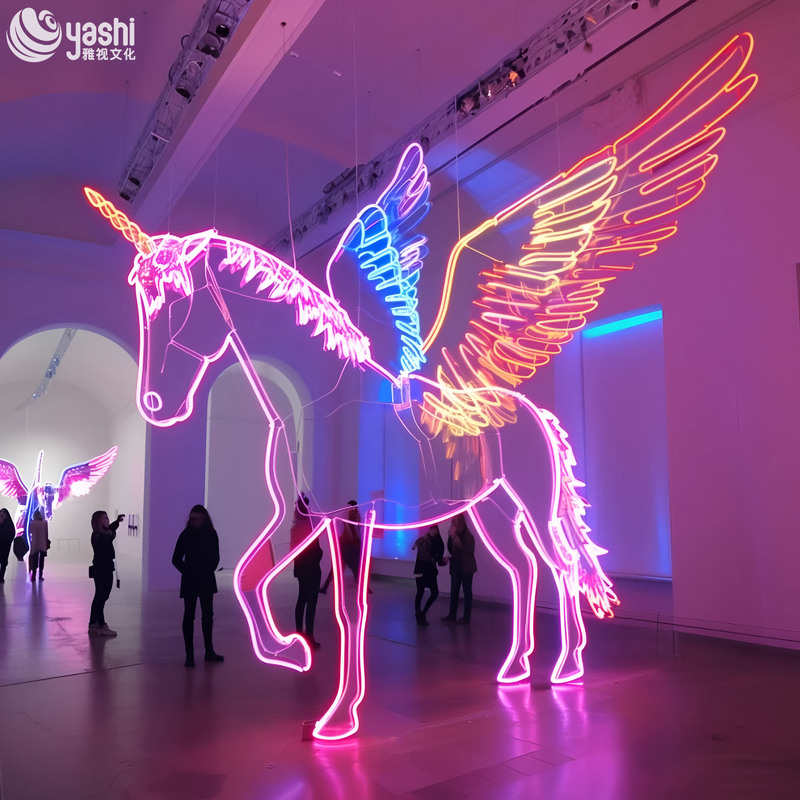 Гирлянда со светодиодными светильниками в форме единорога для украшения вечеринки на открытом воздухе