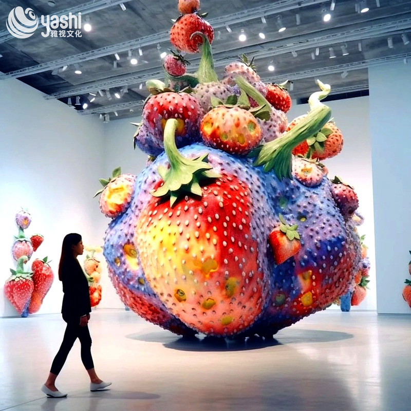 3D-скульптура клубники для наружного отображения