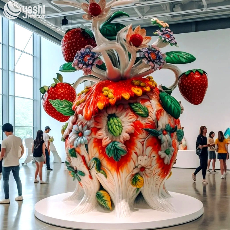 3D-скульптура клубники для наружного отображения