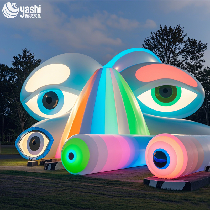 LED Illuminated Irregular Sculptural Decoration Customizable For Outdoor Party