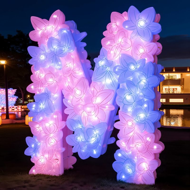 Handmade Alphabet Lanterns for Outdoor Mall Wedding Party Decoration