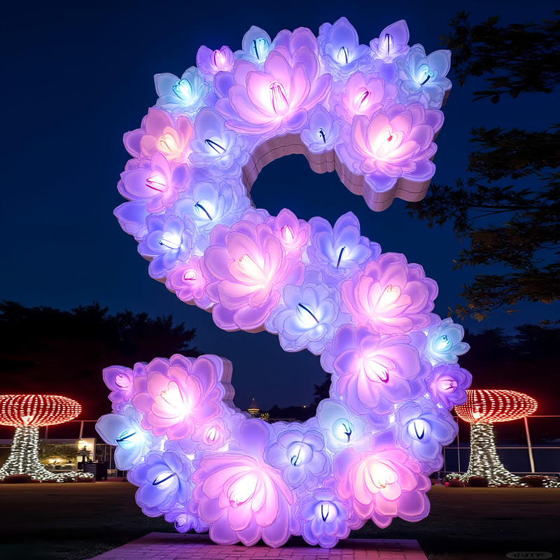 Handmade Alphabet Lanterns for Outdoor Mall Wedding Party Decoration