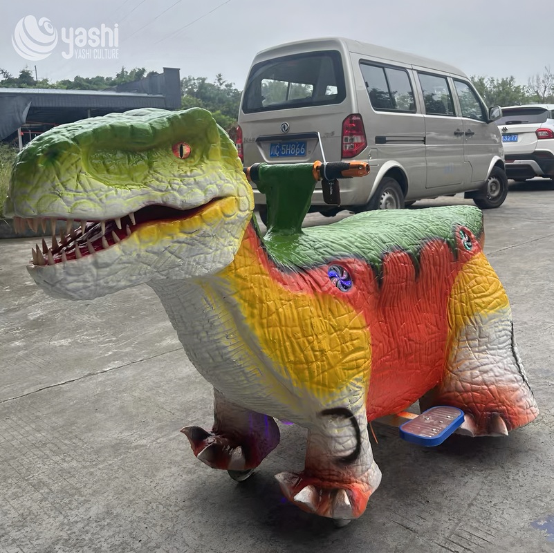 Xe điện khủng long da silicon cho trẻ em 5-10m dùng trong trung tâm thương mại