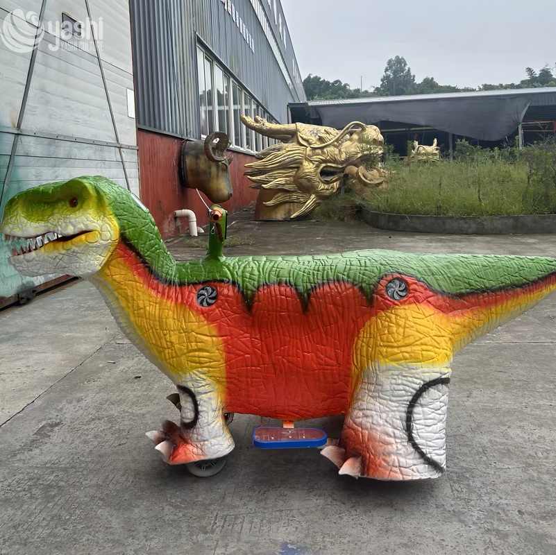 Xe điện khủng long da silicon cho trẻ em 5-10m dùng trong trung tâm thương mại