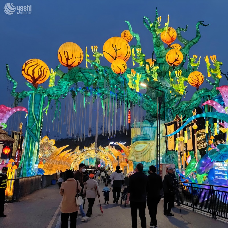 Outdoor Decorative Lantern Tunnel 110/220V for Lantern Festivals