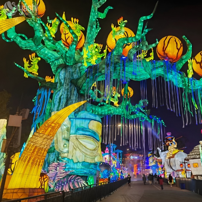 Outdoor Decorative Lantern Tunnel 110/220V for Lantern Festivals