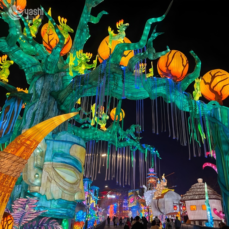 Outdoor Decorative Lantern Tunnel 110/220V for Lantern Festivals