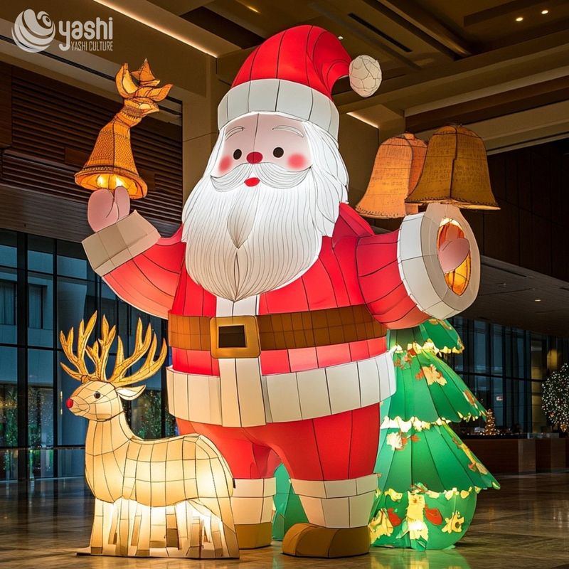 Large Santa Claus Outdoor Light for Malls Christmas and New Year Decoration