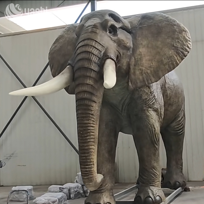 Realistic Large Animal Model Sculpture with Animation for Amusement Park Decoration