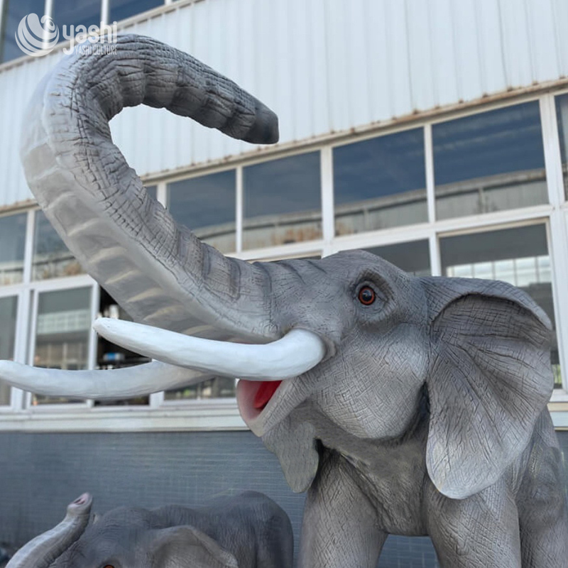 Realistic Large Animal Model Sculpture with Animation for Amusement Park Decoration