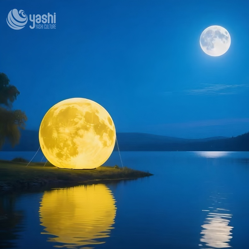 Наружное освещение Гигантские надувные лунные шары для праздничного украшения