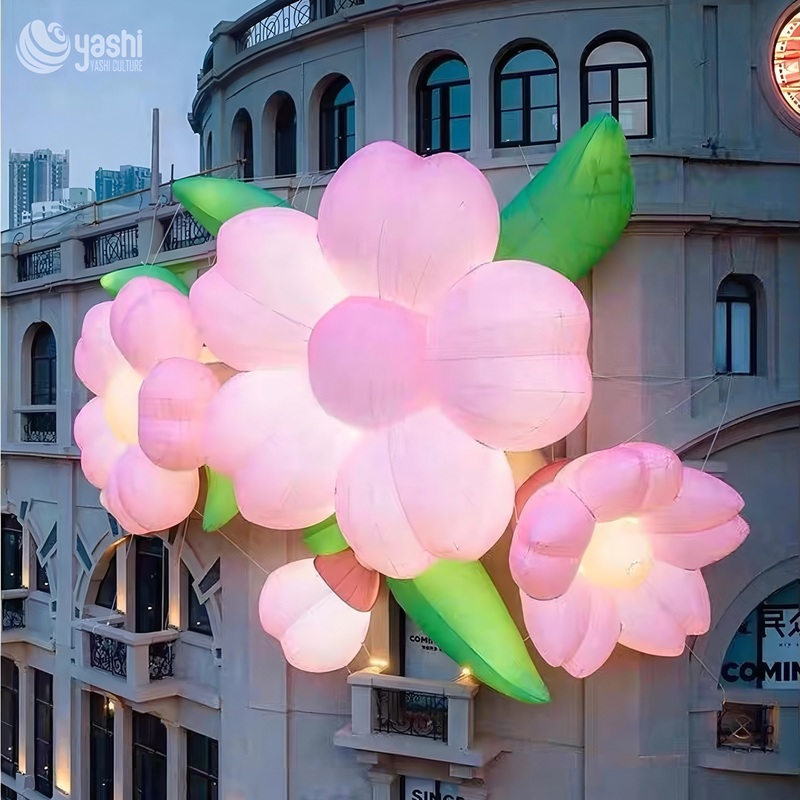 Настраиваемые 3D надувные цветы из воздушных шаров для внешнего украшения свадьбы