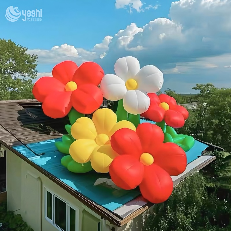 Настраиваемые 3D надувные цветы из воздушных шаров для внешнего украшения свадьбы