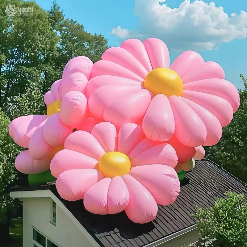 Настраиваемые 3D надувные цветы из воздушных шаров для внешнего украшения свадьбы