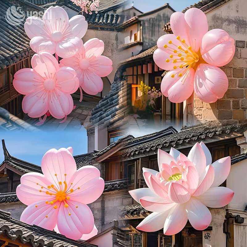 Настраиваемые 3D надувные цветы из воздушных шаров для внешнего украшения свадьбы