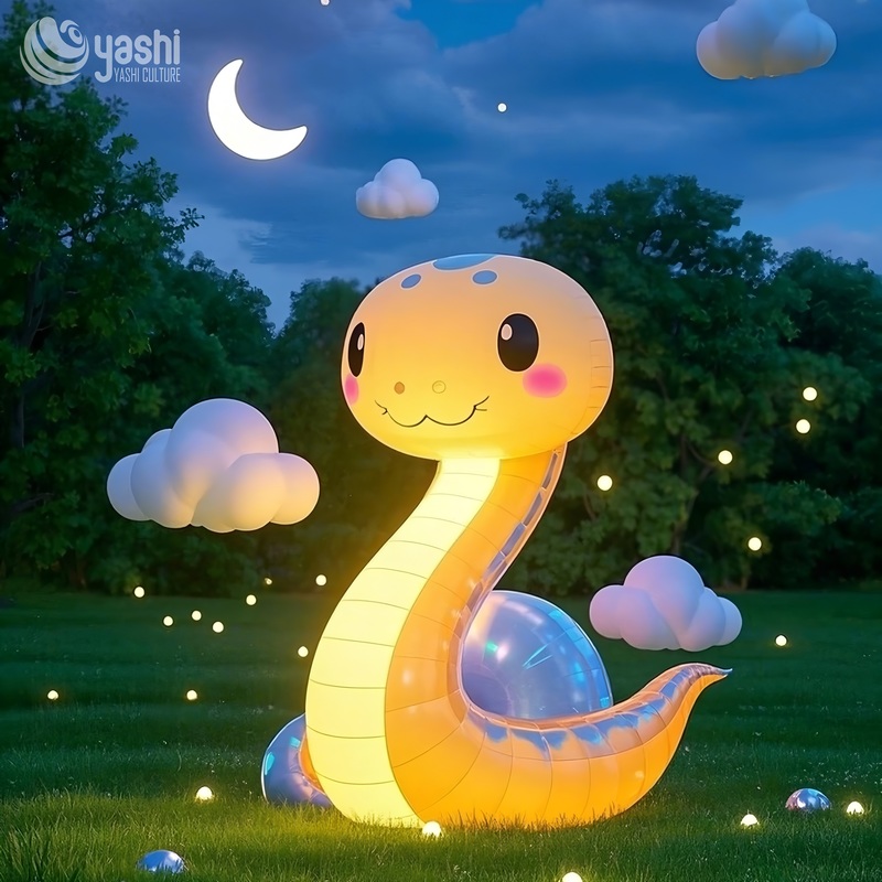 Большие надувные мультяшные животные с подсветкой, подвижные, для уличного искусства и мероприятий на открытом воздухе