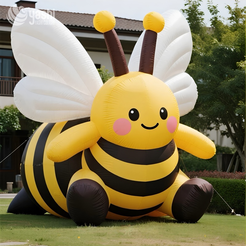 Искусственная мультфильм пчелиные надувные украшения для наружного садового декора