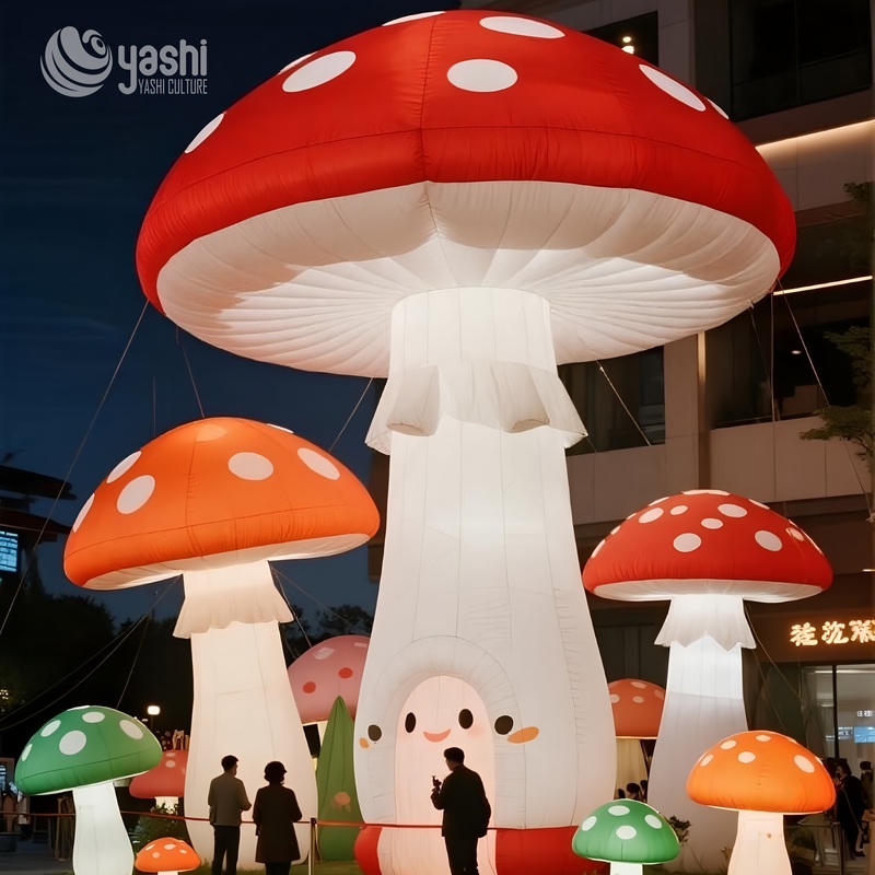 Красочный грибной воздушный шар, надувные украшения для парка развлечений на открытом воздухе