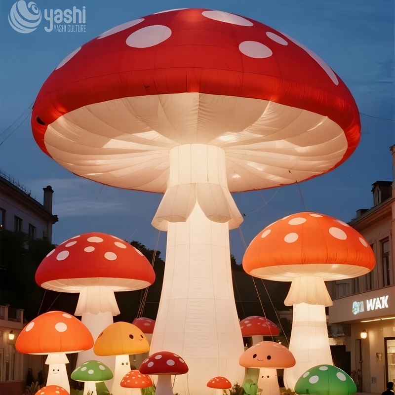 Красочный грибной воздушный шар, надувные украшения для парка развлечений на открытом воздухе