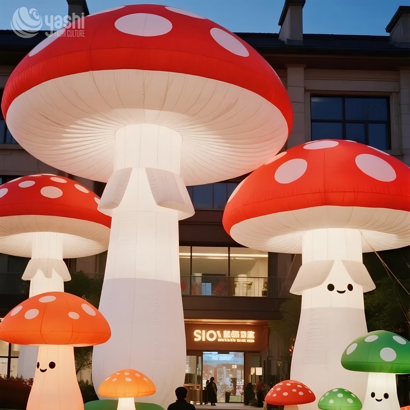 Красочный грибной воздушный шар, надувные украшения для парка развлечений на открытом воздухе