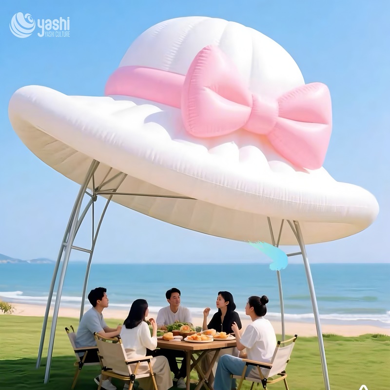 Outdoor Cartoon Hat Shape Inflatable Decorations for Beach Mall Decoration